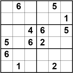 Sudoku Easy on Popular Size Of Sudoku Grid With Children Is The 6 X 6 Sized Sudoku