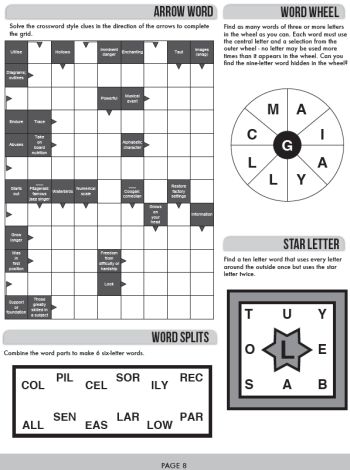 Variety Word Puzzles Magazine Page